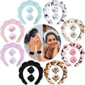 Terry Cloth Padded Cute Soft Puffy Head Wear Non Slip Thick Chunky Hair Accessory for Face Washing Makeup Removal Spa