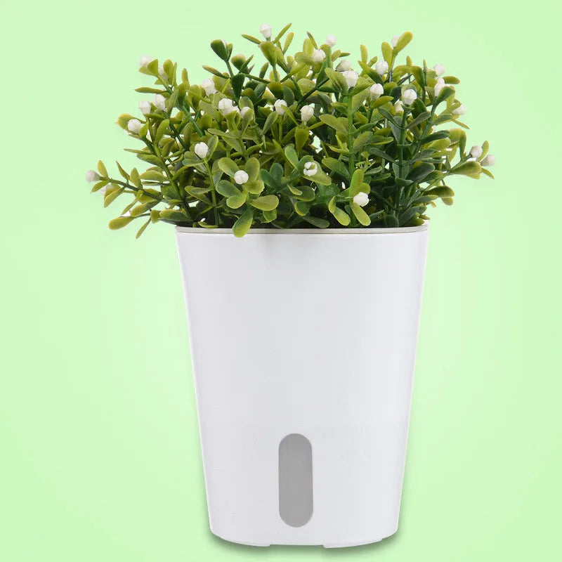 Lazy Flower Pots  Automatic Plastic Absorbent Cotton Rope Indoor Decorative Garden Flower Bonsai for Flowers  Succulent Plants