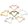 YuenZ 6 Colors 23*16mm Heart Shaped Connect Charms Necklace Pendant Bracelet Jewelry Making Handmade Crafts Diy Supplie A123