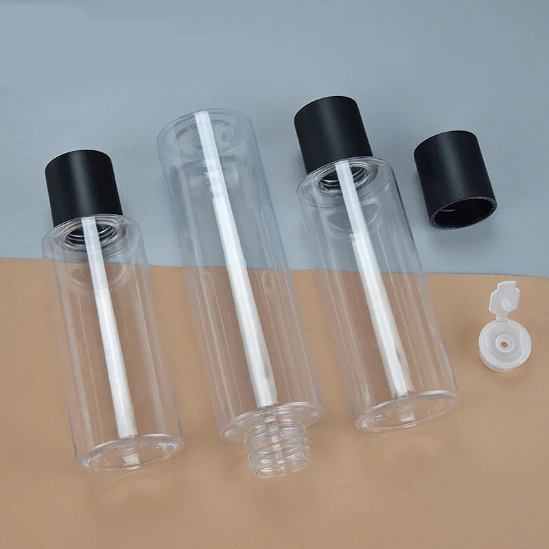Wholesale 100ml 120ml 150ml Empty Transparent Plastic Cosmetic Toner Bottle with Screw Cap