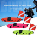 Dropshipping Custom Snorkeling Inflatable Signal Freediving Nylon Flat Buoy Spearfishing Buoy with Elastic Rope Reflective Strip