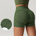 Hot Sales Women's Cross V Waist Yoga Shorts Active Gym Spandex Stretchy Yoga Legging Solid Pattern Gym Short