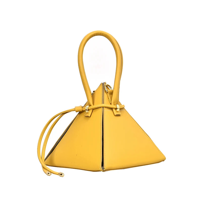Custom Logo Portable Crossbody Bags Stylish Leather Shoulder Purses Triangle Bags Women Handbags Ladies Luxury 2025