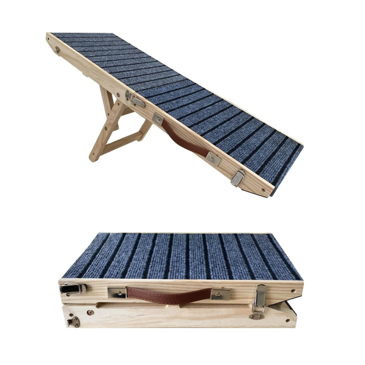 Adjustable Wooden Dog Ramp for Couch Car Sofa Anti-Slip Grip Dog Cat Climbing Ladder for Small Large Dogs