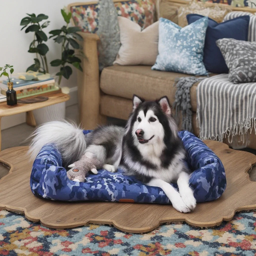 2024 Manufacturer Wholesale Eco-Friendly Extra Large Dog Sofa Bed Rectangle Oxford Fabric Enclosure with Foam and Wood Material