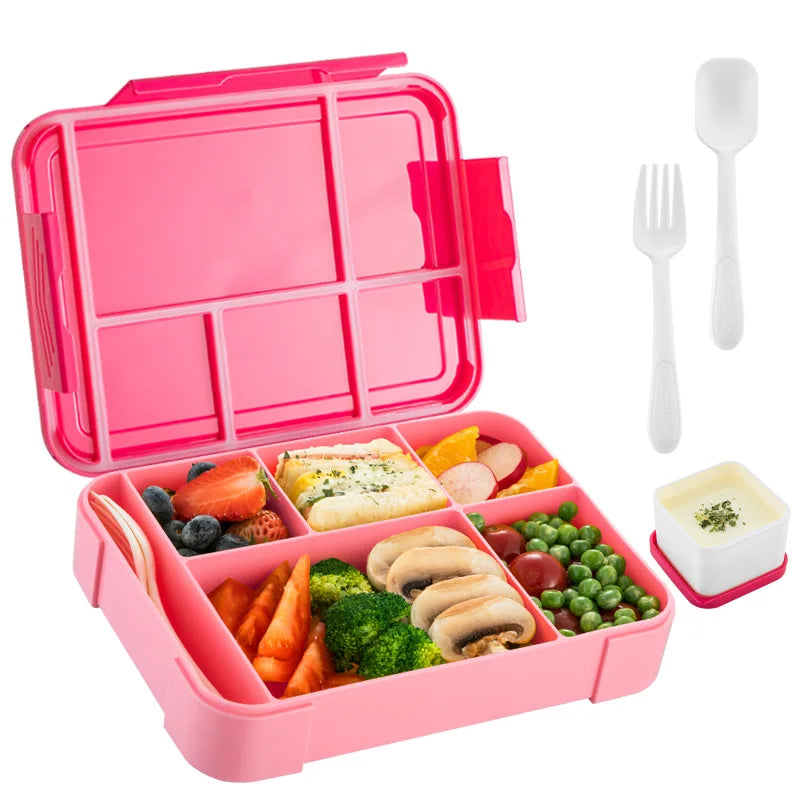 Factory Direct Selling Children Kids Office Student Compartment Sealed Fruit Box Salad Box Work Microwave Heating Lunch Box