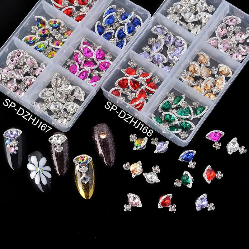 Factory Jewelry Crystal Nail Charms Round Shape Nail Art Decoration