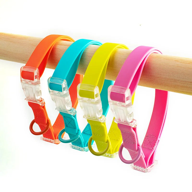 Waterproof Durable Wholesale Pet Pvc Dog Collar and Leash Adjustable Personalize Charms Custom Pvc Dog Collar