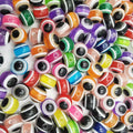 4/5/6//8/10/12 Round Oblate Shape Spacer Beads Evil Eye Beads Stripe Resin Spacer Beads for Jewelry Making