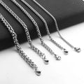 3mm/4mm/5mm/6mm DIY Stainless Steel Necklace Keel Twist Snake Chain Accessories Titanium Flower Basket Chain Domineer Necklace gift MegaBDM