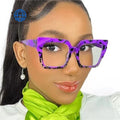 Teenyoun Wholesale Trendy Square Big Thick Glasses Frames Fashion Colorful Grade Women's Eyeglasses Custom Logo
