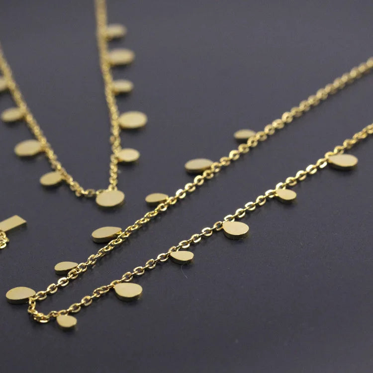 New Long Rectangle Link Chain Customized Necklace for Women Stainless Steel Jewelry Choker