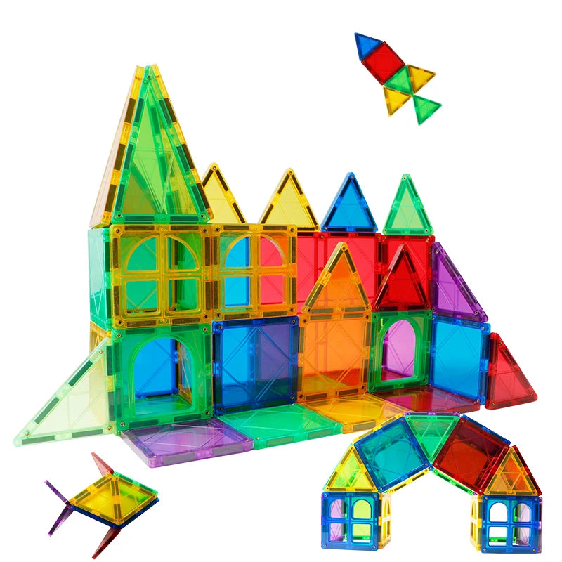 Magnetic Building Blocks Magnetic Tiles Toys STEM Creative Intelligent Magnetic Toys Gifts for Children