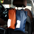 Ready Stock PU Leather Modern Multi-Color Facial Tissue Box Cover Hanging Headrest Car Back Seat Holder