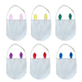 Personalized Design Funny Colorful Ears Easter Bunny Basket for Egg Sublimation Blank Easter Basket