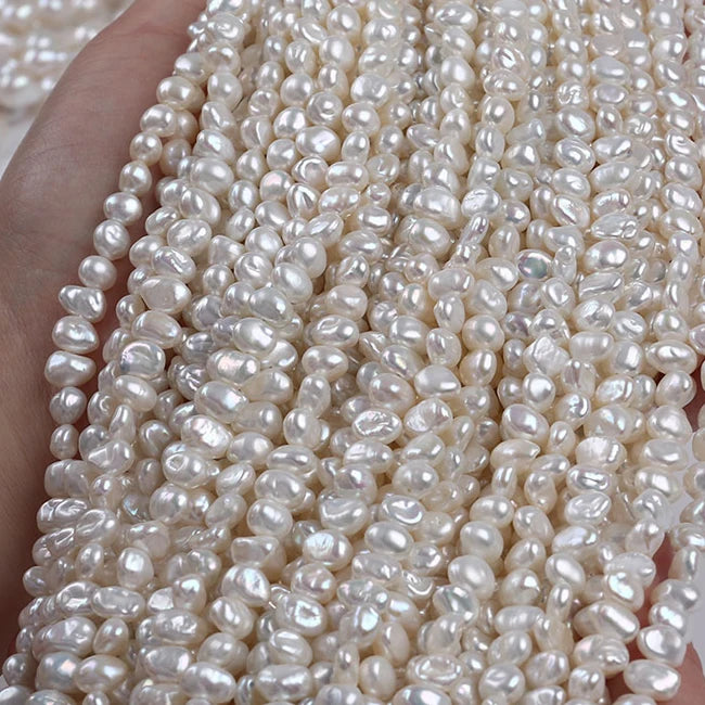NP008  Good Quality Natural Fresh Water Freshwater Irregular Pearl Beads for Jewelry Making