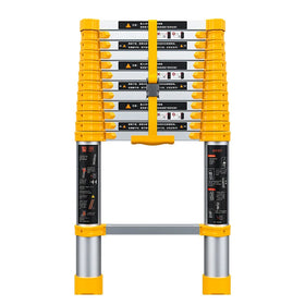 Aluminum 6063 Folding Telescopic Fire Ladder-Modern Exterior Design 7 Steps 150kg Load Capacity CE Certified