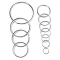 Flat Split Rings Keyrings Connector Keychain Metal Key Chain DIY Jewelry Stainless Steel Key Holder Accessories