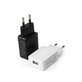 USA UK AUS EU to Germany & Korea Travel Adapter with Universal AC Power Plug White/Black FCC CE Rohs Certified