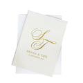 Elegant Ivory and Gold Foiled Folio Velvet Hardcover Invitations Custom Printed Paper Invites Wedding Stationery