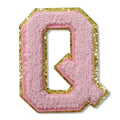 Customize Letter Embroidered Alphabet Chenille logo Patch Iron on Backing Chenile Patch