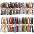 90 Colors Classic Animal UV Printing Tassels Coin Holder Keychain Party Favor Bangle for Women