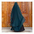 Wholesale Plus Size Free Size Eid Prayer Scarf Muslim Women Hijab Chiffon Voile 2 Layers Breathable Lightweight Long Niqab for