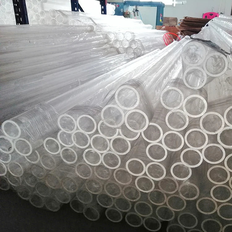 Guangzhou Factory Wholesale Diameter 25mm 30mm 50mm 60mm 70mm 80mm Clear PMMA Pipe Plastic Acrylic Tube