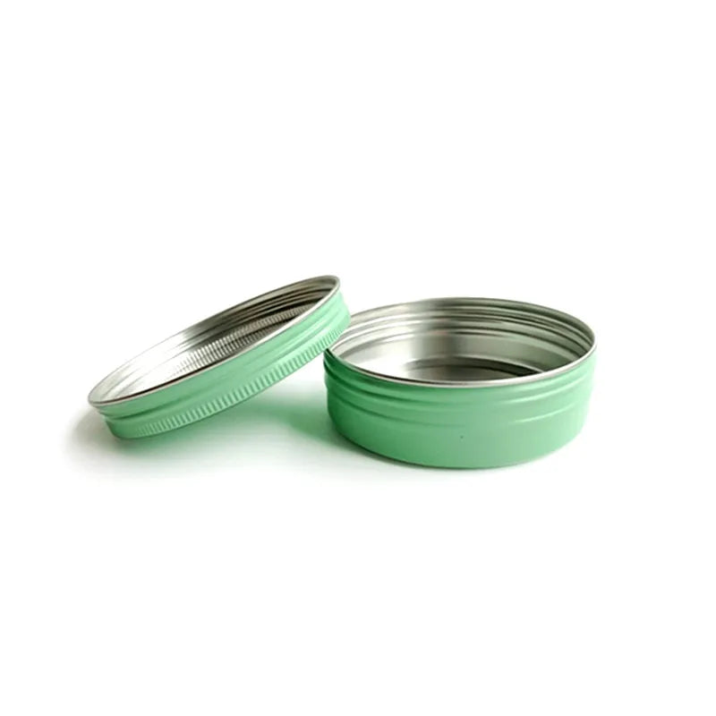 5ml 10ml 15ml 30ml 50ml 100ml Factory Supplier Round Green Tin Candle Jar 30g 50g 100g Custom Printed Cosmetic Aluminum Tin