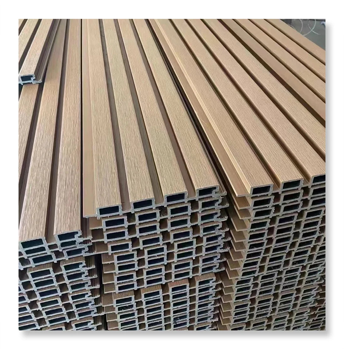 Fireproof Colorful WPC Wall Panel Decorative 3D Fluted Interior WPC Wall Cladding Panel