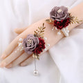 Cross Border Creative Corsage and Wrist Flower As Wedding Accessories for the Bride and Groom