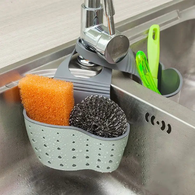 Kitchen Organizer Tools Wheat Fiber Sponge Storage Rack Basket Wash Cloth or Toilet Soap Shelf Organizer Sponge Drain Holder