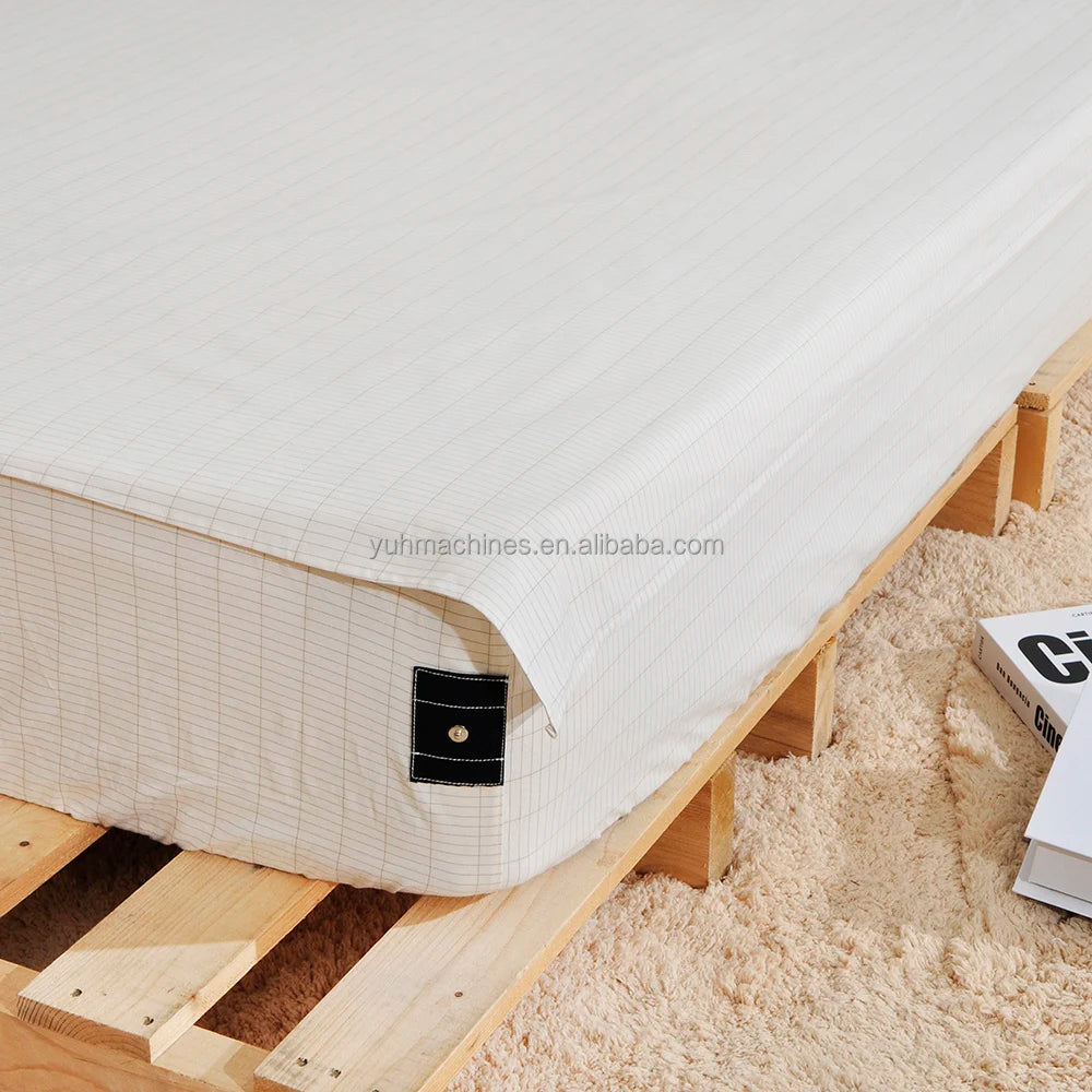 EMF BLOCKING Grade a Silver Fiber Cotton Conductive Grounding Sheet for Twin XL Bed 400TC Thread Count Grounding Connection Cord