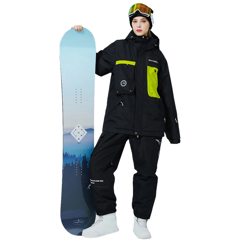 Women's 10K Waterproof Warm 10K Waterproof Warm Winter Sportswear Ski Jacket Pants-for Snowboarding Skiing Outdoor Use Unisex