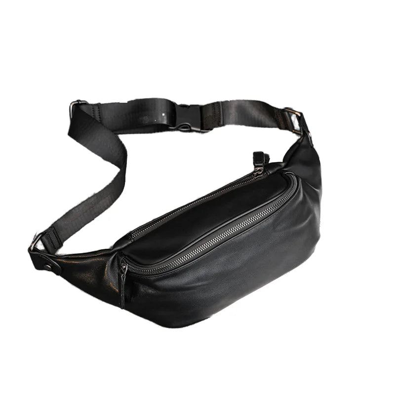 Vegan Leather PU Crossbody Chest Waist Pack With Dumpling Shape Sling Small Cross Body Bag Women