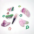 2026 Heart Shaped Gua Sha Guasha Board Fluorite Pink Jade Stone Scraping Massage Tool amethyst gua sha board