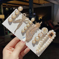 Korean Style Vintage Luxury Girls Crystal Flower Hair Clip Pearl Hair Clips Women Hair Accessories