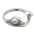 Boho Vintage Frog Ring for Women Artistic Design Retro Resizable Unisex Women Statement Rings Silver Color Gift