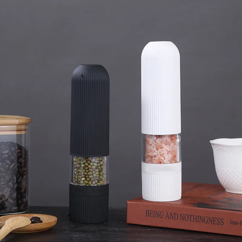 Acrylic Automatic Electric Rechargeable Gravity Salt Mill Pepper Grinder Spice Jar Kitchen Tool With Usb Rech