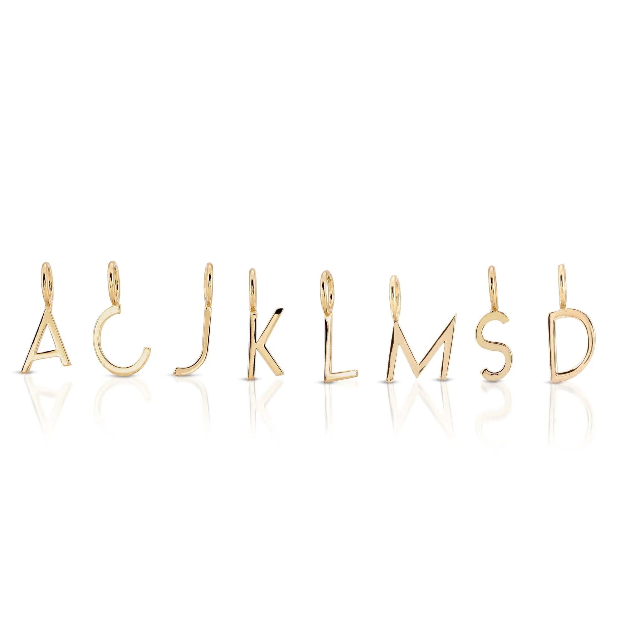 Milskye Silver Vermeil Cute Simple Romantic Delicate Jewelry 18k Gold Plated 925 Sterling Essential Letters Pendant Necklace