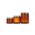 Wholesale 120ml 200ml 250ml 500ml Amber High Borolicicate Glass Jar for Candle with Lid