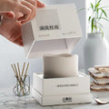 Custom Eco-Friendly White Square Gift Box Embossed Logo Scented Candle Jar Packaging Gold Foil Matt Lamination Rigid Box
