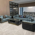 Furnistyle Modern Italian Leather Sofa Set Contemporary Design with Deep Button & Extendable Feature Hot Sale Fashion for Villas