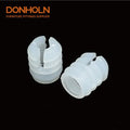 CN3060 Furniture Cabinet 3 in 1 Screw Nut Plastic Dowels Thread Insert Nut Panel Fittings