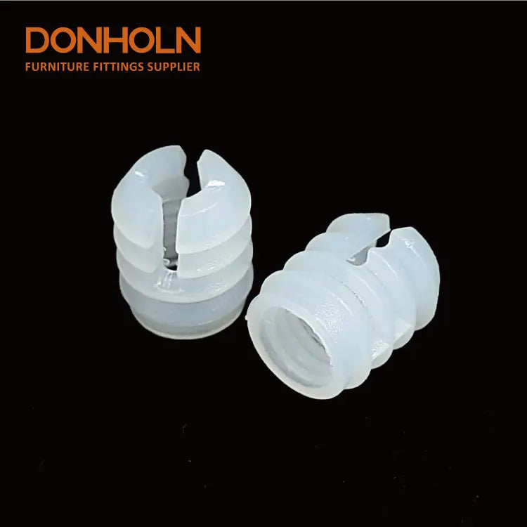 CN3060 Furniture Cabinet 3 in 1 Screw Nut Plastic Dowels Thread Insert Nut Panel Fittings