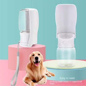 Eco-Friendly Foldable Pet Feeding Water Fountain & Cat/Dog Food Cup with Accompanying Water Bottle