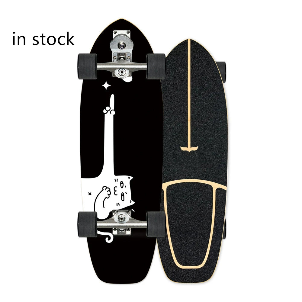 S7  Best Quality Customize Logo Fish Surfboard  Inches Long Skateboard Skateboard Carver Land Surfing