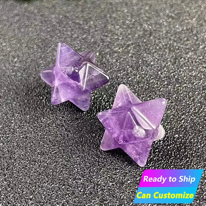 Wholesale Small New Quartz Jewelry Accessories Natural Crystal Healing Stone Star Decoration Craft Set