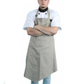 Khaki Red Grey Black Long Sleeveless Large Plus Size Apron-Polyester Cotton Blend Durable Adjustable Waist Machine Washable