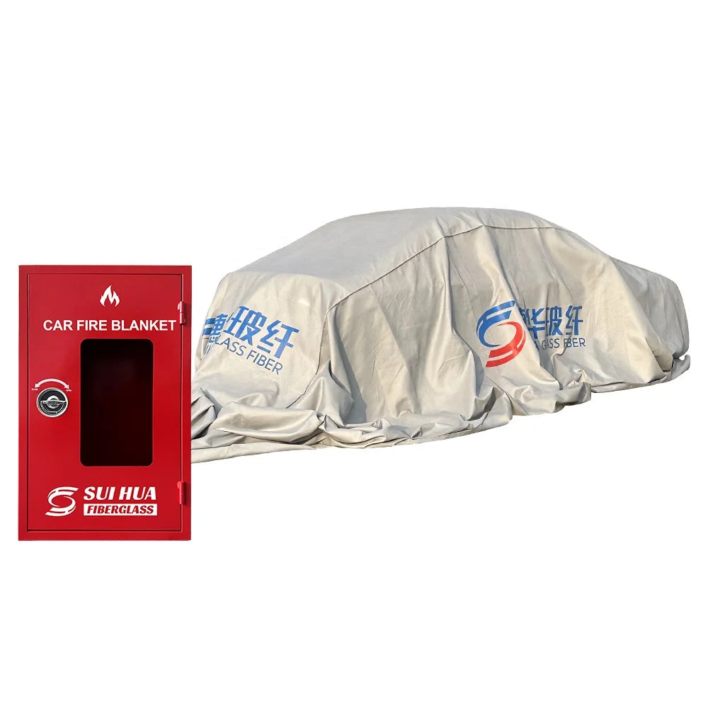 Emergency Fire Blanket EN 13501 6X8 m 19.8X26 Ft Extreme Lithium Car Fire Blanket